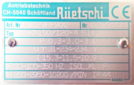 Technical details of a Ruetschi motor