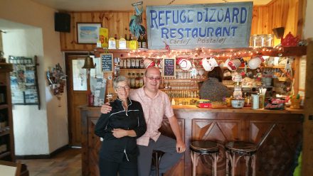 Chatting with the very friendly owner