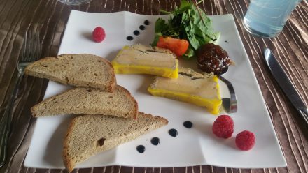 French Food-porn. Foie Gras with chutney.