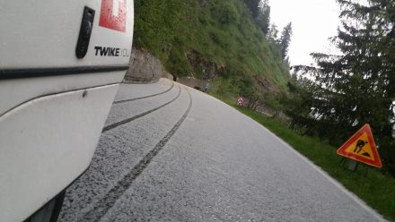 Tracks like these... Only with a TWIKE :)