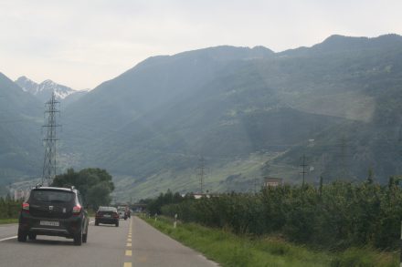 See that line across the hill? That's where we're going