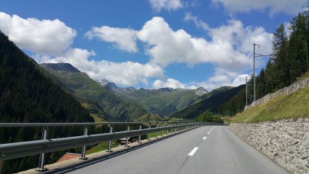 World famous Laax ski resort ahead