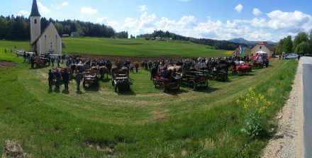 Rural Slovenia - horses getting their yearly benediction