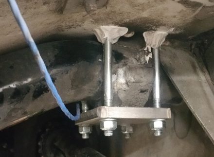 New clamp in place