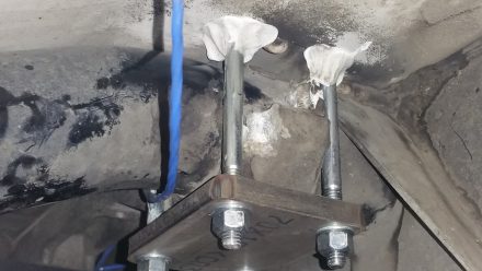 New vs. old clamp close-up