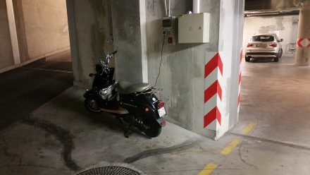 We're not the only electric vehicle charging in this garage today!