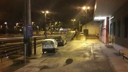Waiting for the train