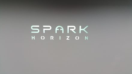 Glowing logo on charging station