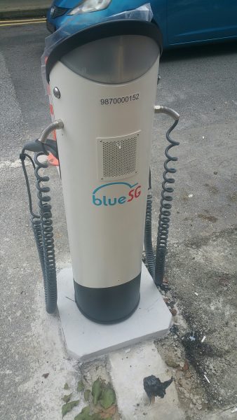 The only (non-functional) charging station I saw in Singapore