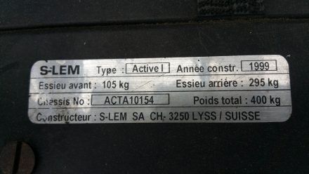 My second TWIKE's 19-year old chassis declaration