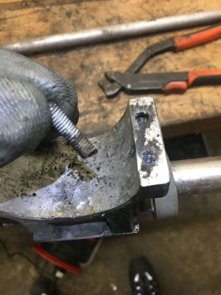 With some TLC - got it out without destruction of threads