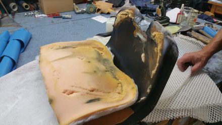 Not much left over of the black plastic