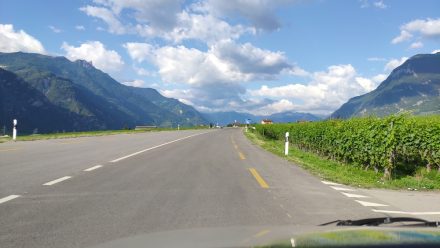 Perfect road surface - driving towards Martigny