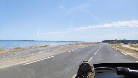 Driving along the sea with a TWIKE - one of the nicest forms of mobility
