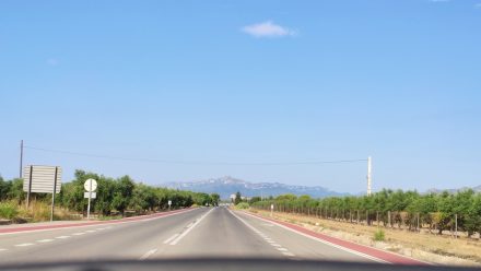 Perfect road surface, looking forward to the hills