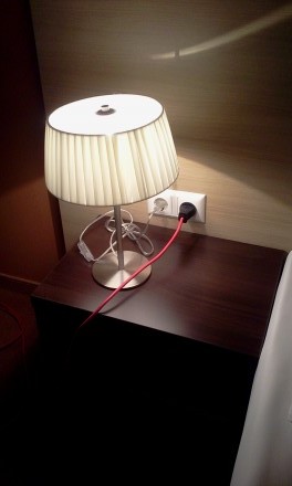 if you cannot get a plug outside, you charge from the hotel room!