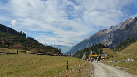 View from Arlberg direction Vorarlberg