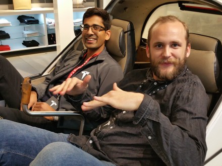 Even Tesla's Zurich staff has an (TWIKE-) EV-grin
