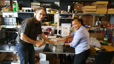 Ralph and Jane about to open TW560's first block