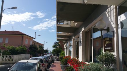 Stepping out of our hotel, yet another beautiful day.