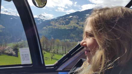 Seems to be liking the trip so far...