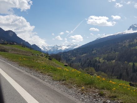 Climbing towards Klosters