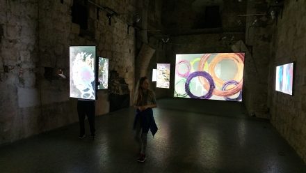 Visiting an art exhibition