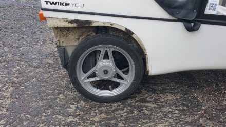 One super-gust blew away the wheel well cover - incredible!