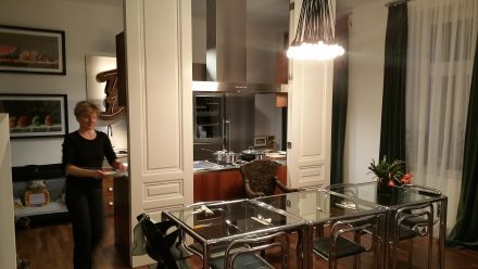 Warm apartment - hot food: just what we need!