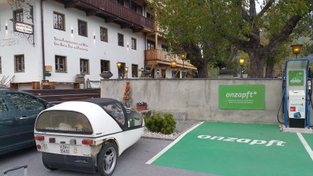 We've arrived - our 22kW charging station awaits us