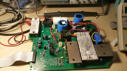 TW560's power board, ready for repair
