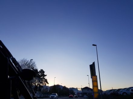 Deep blue sky - we're looking forward to driving today!
