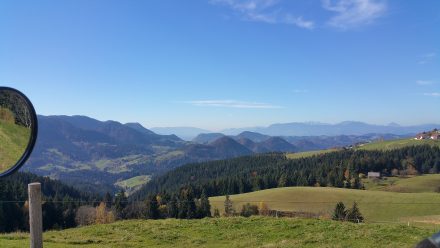 Austrian alps in the background
