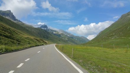 Driving up the Oberalp pass