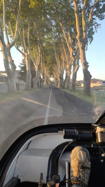 Early morning driving in France