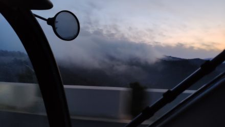 Driving into the clouds