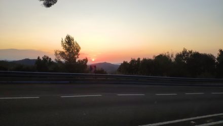 Early morning sun just outside Barcelona