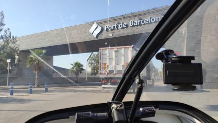 Entering Barcelona port