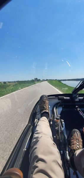 Driving along the Po river