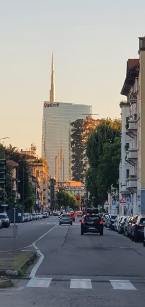 The prominent UniCredit Tower in Milan